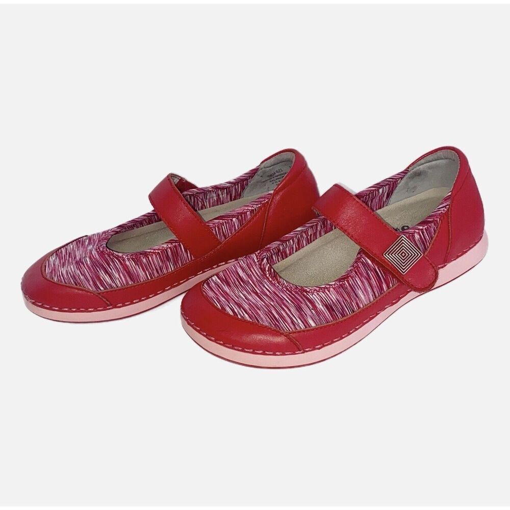 Alegria Shoes Red Mary Jane Slip On Sneaker Stretch Comfort Cushion Y2K 35/5-5.5 - Picture 14 of 15